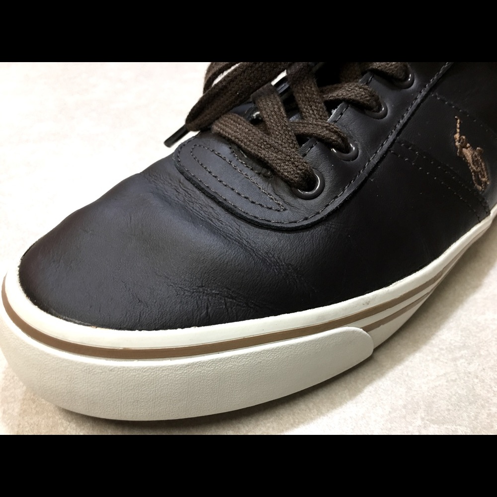RALPH LAUREN /Dark Brown/Genuine Leather Uppers